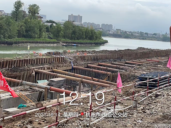 拉森樁與609鋼支撐-湖州港航淥渚大橋項目